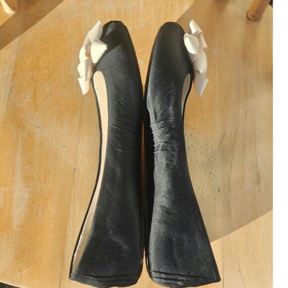 Black Kate Spade bow Ballet Flat sz 9.5 - Picture 6 of 8